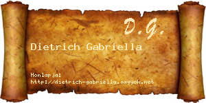 Dietrich Gabriella névjegykártya